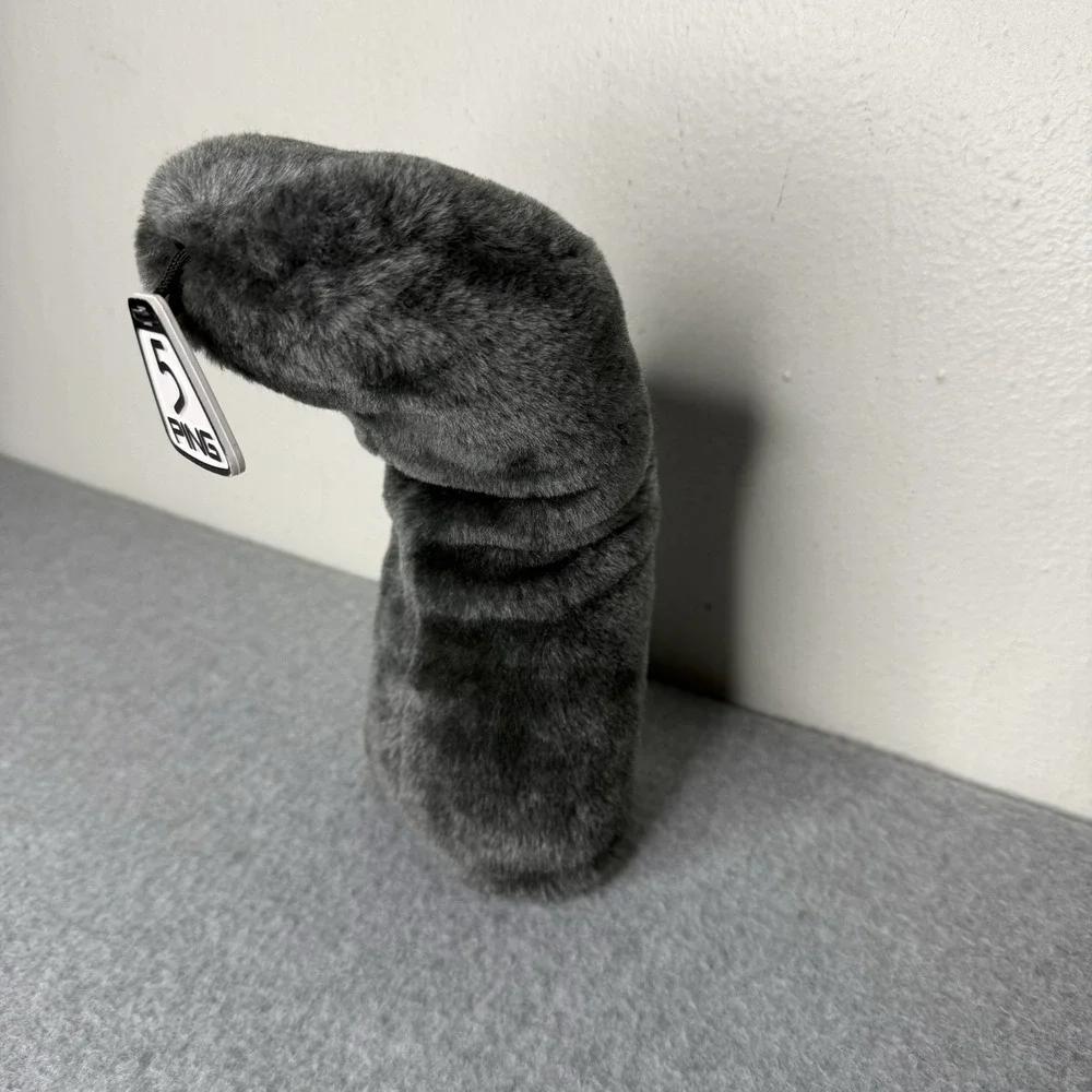 Ping Gray Fuzzy Golf Club Head Cover Number 5 Karsten